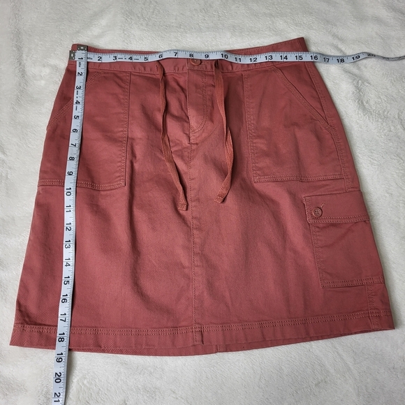 L.L Bean Casual Pink Women's Cotton Skirt Size 8 Petite. Item 300061 - Picture 6 of 9